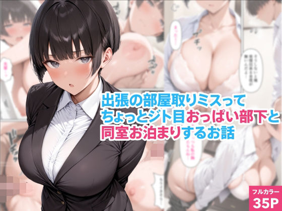 出張の部屋取りミスってちょっとジト目おっぱい部下と同室お泊まりするお話  エロ画像754886
